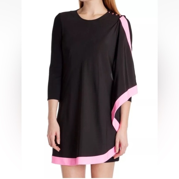 Ted Baker Women's Black Betriss One Side Draped Dress Size 3 - Picture 13 of 15